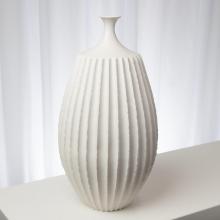 Global Views Company 7.10301 - Sawtooth Vase - Rustic White - Medium