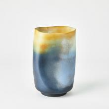 Global Views Company 7.10575 - Indent Vase - Grey/Yellow - Small