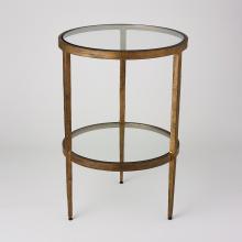 Global Views Company 7.90277 - Laforge Two - Tier Side Table - Antique Gold