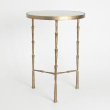 Global Views Company 7.90373 - Spike Accent Table - Antique Brass with White Marble