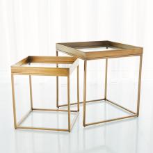 Global Views Company 7.90781 - S/2 Perfect Nesting Tables - Antique Brass