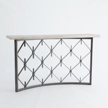 Global Views Company 7.91023 - Sidney Console - Natural Iron with Wood Plank Top