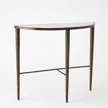 Global Views Company 7.91144 - Hammered Console - Bronze with White Marble