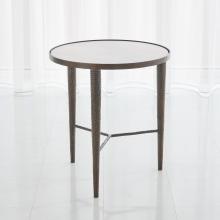 Global Views Company 7.91145 - Hammered End Table - Bronze with White Marble