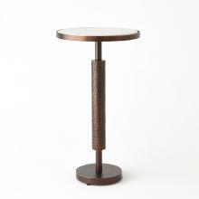 Global Views Company 7.91146 - Hammered Martini Table - Bronze with White Marble