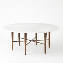 Global Views Company 7.91148 - Hammered Cocktail Table - Bronze with White Marble