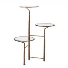 Global Views Company 7.91576 - Unity Pedestal with Glass - Bronze