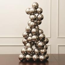 Global Views Company 8.81369 - Sphere Sculpture - Nickel