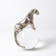 Global Views Company 8.82519 - Jaguar on Crystal Sphere - Nickel