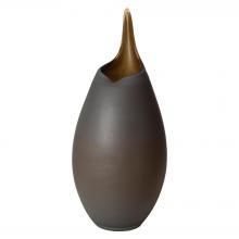 Global Views Company 8.82541 - Frosted Grey Vase with Amber Casing - Large