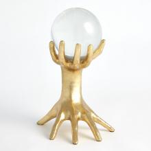 Global Views Company 8.82912 - Hands on Sphere Holder - Gold Leaf - Large