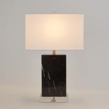 Global Views Company 8.82976 - Marble Rectangular Table Lamp - Black