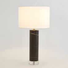 Global Views Company 8.82977 - Marble Cylinder Table Lamp - Black