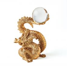Global Views Company 8.83052 - Dragon Holding Sphere - Gold Leaf