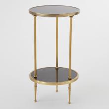 Global Views Company 9.91248 - Petite Two - Tier Table - Antique Brass