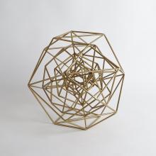 Global Views Company 9.92621 - Geo Sculpture - Gold - Large