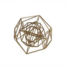 Global Views Company 9.92622 - Geo Sculpture - Gold - Medium