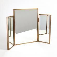 Global Views Company 9.93416 - Tri - Fold Vanity Mirror - Antique Brass