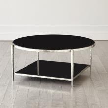 Global Views Company 9.93686 - Circle/Square Cocktail Table - Nickel with Black Granite