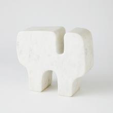 Global Views Company 9.93827 - Abstract Marble Sculpture - White Banswara Marble