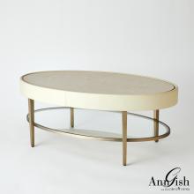 Global Views Company AG2.20014 - Ellipse Cocktail Table - Ivory