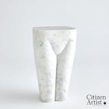 Global Views Company FDS9.90033 - Femme Stool - White Marble