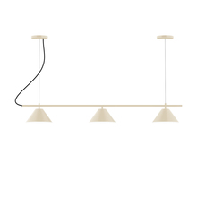 Montclair Light Works CHA421-16 - 3-Light Linear Axis Chandelier (8" Axis pack)