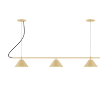 Montclair Light Works CHA421-17 - 3-Light Linear Axis Chandelier (8" Axis pack)