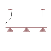 Montclair Light Works CHA421-20 - 3-Light Linear Axis Chandelier (8" Axis pack)