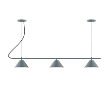 Montclair Light Works CHA421-40 - 3-Light Linear Axis Chandelier (8" Axis pack)