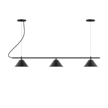 Montclair Light Works CHA421-41 - 3-Light Linear Axis Chandelier (8" Axis pack)