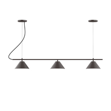 Montclair Light Works CHA421-51 - 3-Light Linear Axis Chandelier (8" Axis pack)