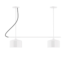 Montclair Light Works CHB419-44 - 2-Light Linear Axis Chandelier (8.5" J-Series pack)