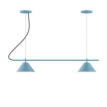 Montclair Light Works CHB421-54 - 2-Light Linear Axis Chandelier (8" Axis pack)