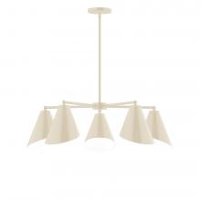 Montclair Light Works CHC415-16-L10 - 5-Light J-Series Chandelier, Cream