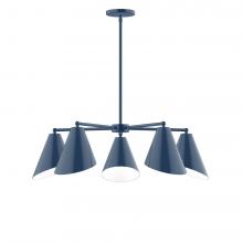 Montclair Light Works CHC415-50-L10 - 5-Light J-Series Chandelier, Navy