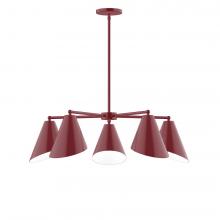 Montclair Light Works CHC415-55-L10 - 5-Light J-Series Chandelier, Barn Red