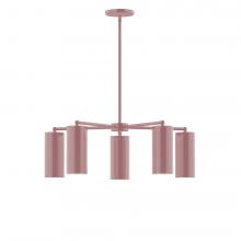 Montclair Light Works CHC418-20-L10 - 5-Light J-Series Chandelier, Mauve