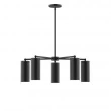 Montclair Light Works CHC418-41-L10 - 5-Light J-Series Chandelier, Black