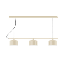 Montclair Light Works CHD419-16-C26 - 3-Light Linear Axis Chandelier (8.5" J-Series pack)