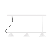 Montclair Light Works CHD421-44 - 3-Light Linear Axis Chandelier (8" Axis pack)