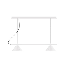 Montclair Light Works CHE421-44 - 2-Light Linear Axis Chandelier (8" Axis pack)