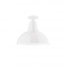 Montclair Light Works FMB106-44 - 12" Cafe Flush Mount Light in White