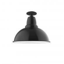 Montclair Light Works FMB107-41 - 14" Cafe Flush Mount Light in Black