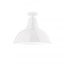 Montclair Light Works FMB107-44 - 14" Cafe Flush Mount Light in White