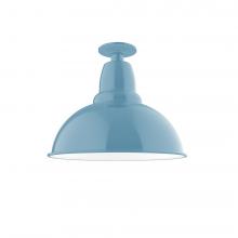 Montclair Light Works FMB107-54 - 14" Cafe Flush Mount Light in Light Blue