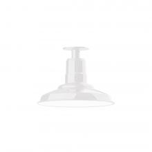 Montclair Light Works FMB182-44-L12 - 12" Warehouse shade, LED Flush Mount ceiling light, White