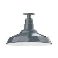 Montclair Light Works FMB184-40-L13 - 16" Warehouse shade, LED Flush Mount ceiling light, Slate Gray