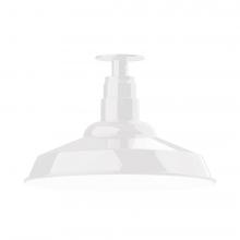 Montclair Light Works FMB184-44-L13 - 16" Warehouse shade, LED Flush Mount ceiling light, White