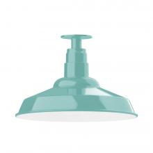 Montclair Light Works FMB184-48-L13 - 16" Warehouse shade, LED Flush Mount ceiling light, Sea Green